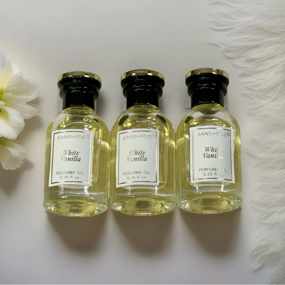 Sand + Fog White Vanilla Scented Oil Dauber .25oz 3 Bottle Set